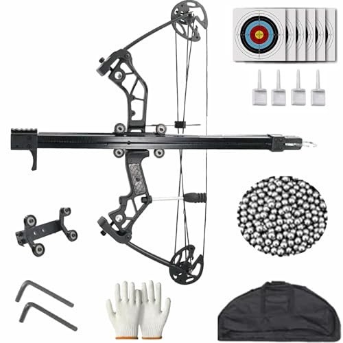HGXYRZZ Ball Bearing Bow, Compound Bow Set 40-70lbs Adjustable Rapid Shooter Launcher,Composite Pulley with Continuous Shooting