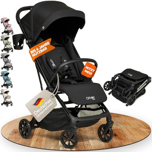 Reisebuggy [Einhand-Faltsystem] leichter Kinderwagen | Buggy Klein Zusammenklappbar | Buggy für Reisen, kompakt für Auto & Urlaub | Verstellbarer Sitz Kinderwagen | Baby Stroller - AMOR BABY