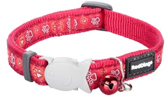 Red Dingo 9330725042766 Katzenhalsband Pawn Impress, S, Rot