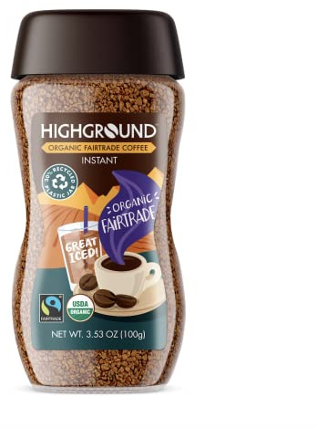 Highground Organic Instant Regular Coffee, 3.53 Oz