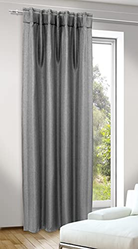 Albani Deko-Schal mit Gardinenband und verdeckten Schlaufen-DimOut/Jolie grau / 245x135 cm, 245x135cm, 276015
