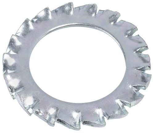 AERZETIX C44530 Rondelles frein éventail M20, Lot de 10 | Dents denture extérieur, Acier zingué, DIN6798, Assemblage écrou serrage étanchéité fixation