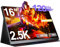 EVICIV Portable Monitor 16 Zoll 2,5K 120Hz Tragbarer Display mit VESA und Schutzhülle, 2560 * 1600 1200:1 500 Nits 16:10 IPS Metallgehäuse Gaming Bildschirm mit 3-Seiten-Schmalrand USB C Mini HDMI