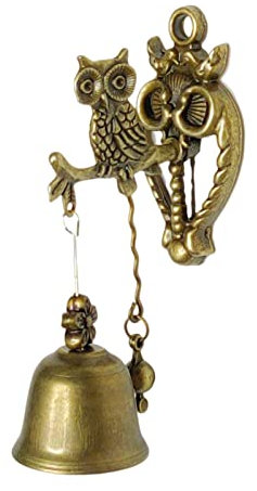 Baoblaze Antique Shopkeepers Door Bell Classic Entry Door Chime Wall Mounted Old Fashioned Door of Bell Villa Holidays Cafe Decor, Owl