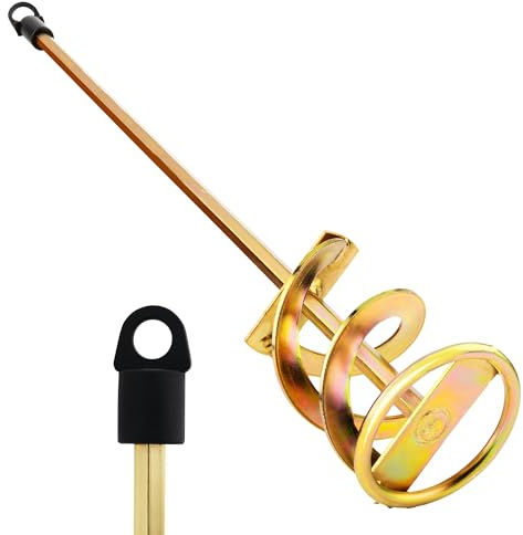 AYZOTEK Paint Mixer for Drill, 1-5 Gallon Bucket, Paint Stirrer for Drill | Zinc Plated, Rust-Free & Easy to Clean, Fits All Standard Drills - For Mixing Paint, Resin, Epoxy & Concrete (Large Head)
