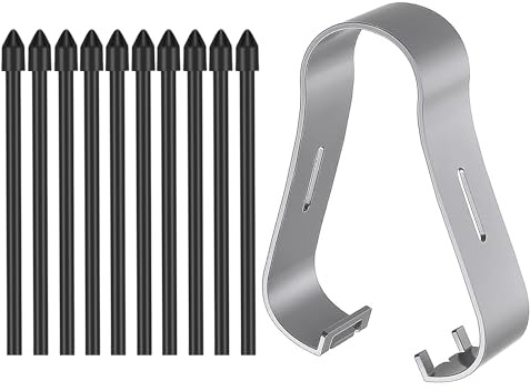 [10 Stück] Ersatzspitzen für Samsung S Pen Galaxy Tab S9/S9 FE/S9+/S9 FE+/S9 Plus/S9 FE Plus/S9 Ultra/S10 Lite/S10 FE/S10 FE+ Plus/S10+ Plus/S10 Ultra/S6 Lite/S7 FE, Schwarz