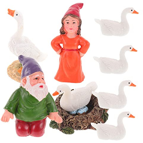 ORFOFE 1satz Garten Deko Mit Figuren Statues Für Garten Und Terrasse Teiliges Mit Enten Und Lustigem Wetterfest Und Leicht Platzierbar