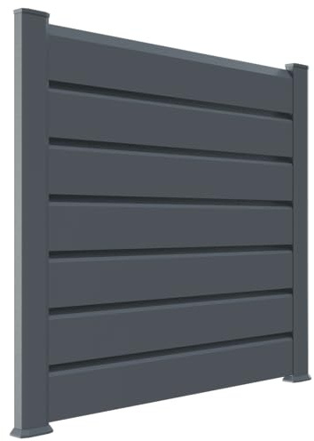 KIT EXTENSION CLOTURE PVC 7016 Long. 1M50 Haut. 1M30 - idéale pour jardin, balcon et terrasse - coupe-vent - brise vue occultant - Qualité supérieure - Délimitation du jardin.