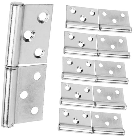 jojofuny 6pcs Stainless Steel Lift Off Hinge Flag Hinge for Door Window Outdoor Use Easy Swing Function