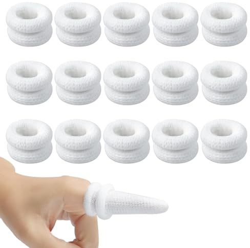 SIRLOMU 15 Piezas Vendaje de Dedo Protección de Dedo Dedales Transpirables Adecuados para la Cocina Protección de Lesiones
