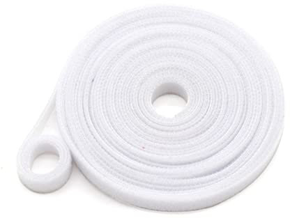 5 Meter Self-Klebstoff-Befestigungsband-Polyester PP Riemen Haken Loops wiederverwendbares Kabelkabel-Krawatte Magisches Band DIY. Zubehör(White 20mm)