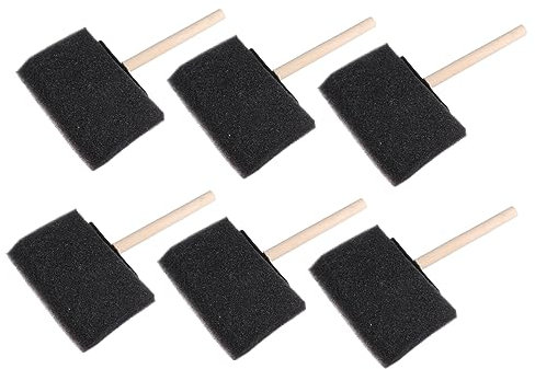 BELLIFFY 20stücke Teiliges Schwammpinsel-Set Mit Holzgriff Für Kunstprojekte Basteln Malerei Staining Farbaufnahme Und Gleichmäßiger Farbauftrag Glatten Oberflächen