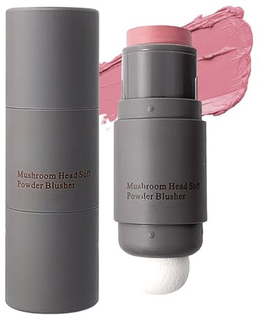 Bâton de blush crème à double tête avec éponges, imperméable et durable, léger et naturel, pour fard à joues, lèvres, yeux, beauté murale