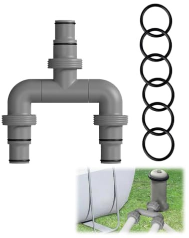 GZWY Raccord de Piscine pour Tuyau de 38 mm de Diamètre, 2/3 Voies, Accessoire pour Bestway Intex Coleman, Adaptateur pour Pompes de Filtration (D)