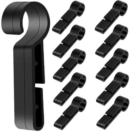 ORFOFE 20pcs Safety Helmet Slip Buckle Hard Hat Headlamp Hooks Secure Headlight Mount for Men Hard Hats