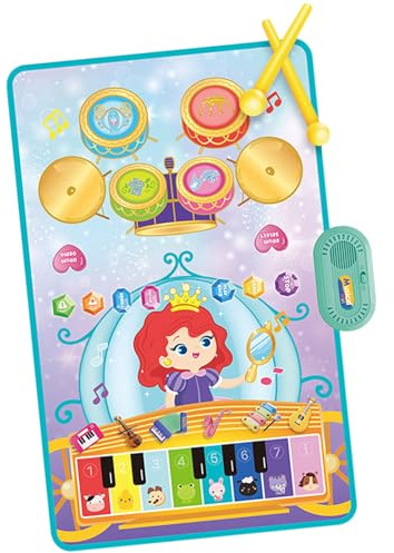 JIEBWCHA Klaviermatte, Klavier, elektronisches Spiel, pädagogische sensorische Entwicklung, interaktiver Teppich für Kinder ab 3 Jahren