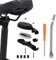 Pluvyze Fahrradhalterung für AirTag, Fahrrad Versteck Am Sattel Für Fahrradsattel Mit 1 Reifenheber aus Stahl Verstecktes Anti-Diebstahl GPS, Geeignet für Mountainbikes, Rennräder
