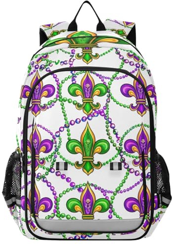 RPLIFE Fleur De Lis lila barnväska, laptopryggsäck för barn, söt ryggsäck för flickor, Fleur De Lis lila, en storlek, traditionella ryggsäckar, Fleur De Lis lila, One Size