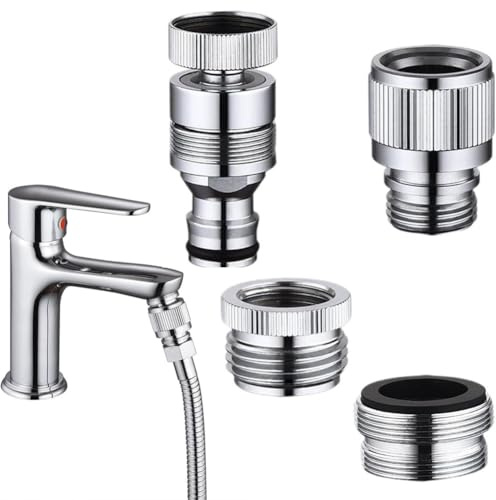 CTDWNT Schnellverbinder für Küchenspüle, Wasserhahn-Schnellverbinder, Wasserhahn-zu-Gartenschlauch-Adapter für Badezimmer, Küche, Duschschlauch, Gartenschlauch, Geschirrspüler-Waschmaschine