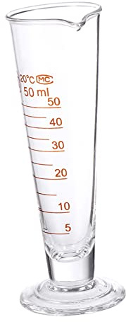 FONDOTIN Taza Medidora De Vidrio Vaso Graduado Cónico De Vaso Medidor De Boca Ancha Para Enseñanza De Ciencias De Laboratorio