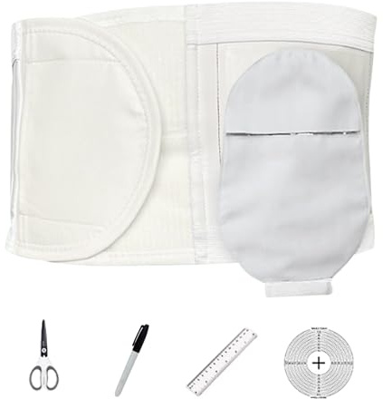 Stomiband för Män och Kvinnor, Stomiband Som Kan Klippas och Justeras, Stomiband för Kolostomi, Ileostomi, Urostomi, Stomitillbehör, Vattentät och Luktfri(XL)