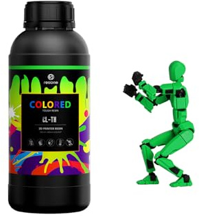 RESIONE CL-TH Colour 3d drucker resin, 10 leuchtende Farben, tough resin & abs like resin für Actionfiguren & Mecha-Teile – 1000g (Waldgrün)