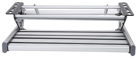 Akozon Marches pour Camping-Car, capacité de Charge de 400 LB, Marche Télescopique Pliante en Alliage D'aluminium, Porte de Van, Escalier D'entrée