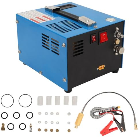 YWBL-WH Compressore D'aria PCP Compressore HPA 30MPa Ad Alta Pressione con Display LED DC12V per Fucili Ad Aria Compressa PCP e Pistole Paintball Pompa D'aria Multifunzionale Senza