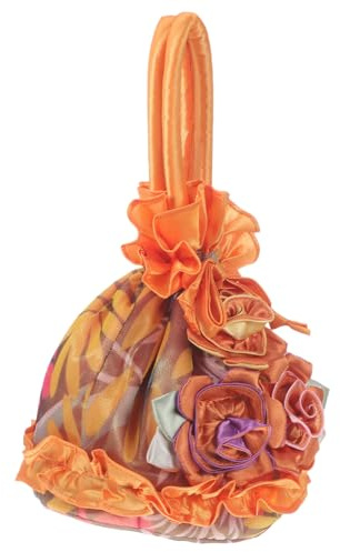 OUNONA Elegant Kvällsväska för Kvinnor i Spets med Blomform Bucket Bag för Shopping och Fest Praktisk för Telefon och Småsaker Presentidé