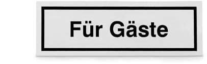 SafetyMarking Hinweisschild Für Gäste - BxH: 6,0 x 2,0 cm - Material: PVC- Folie - Befestigungsart: Zum Verkleben - Hotel, Gaststätten, Pension