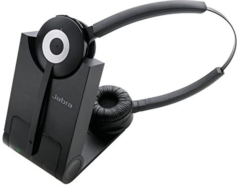 Jabra Pro 930 MS DECT trådlöst On-Ear Stereo Headset – Skype för Business certifierad – HD Voice och brusreducering – för användning med programkameror i Europa – EU-kontakt