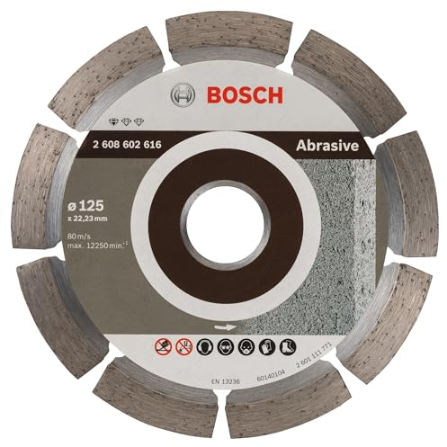 Bosch 1x Disque Diamant Abrasif f. Meuleuse 22,23mm | pour Briques silicocalcaires, Ø 125 mm Professional Accessoire Petite meuleuse angulaire