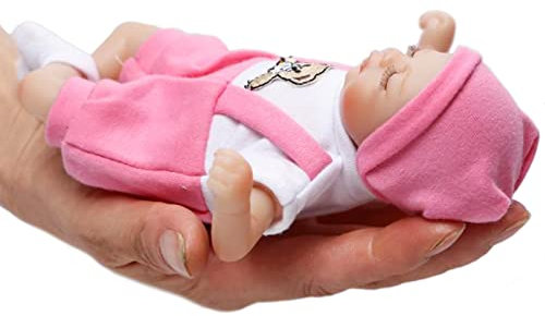 YIHANGG Mini Reborn Baby 20 cm 8 Zoll Frühchen Neugeborene Puppe Weiches Silikon-Vinyl Realistisch Reborn Puppe Kinder Geschenk Zum Geburtstag Weihnachten,Eyes Closed