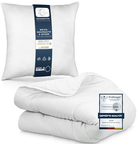 Moon Bettenset Ganzjahresdecke Steppbettdecke 135 x 200 cm Set inkl. Kopfkissen 80 x 80 cm 100% Polyester