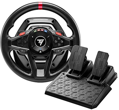 Thrustmaster T128 - High-Performance Racing Wheel and Pedal Set with Force Feedback for PC, PS4, and PS5, PS5 Pro