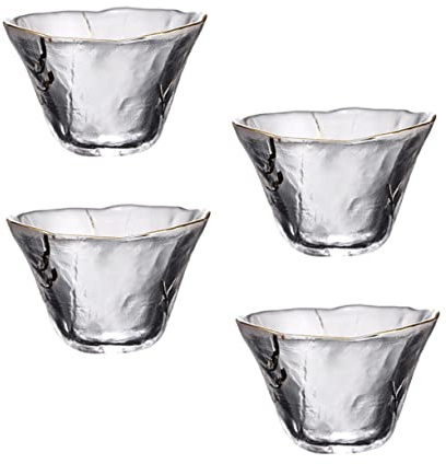 ABOOFAN 4 Pièces Verre à Thé Tasse à Saké De Style Japonais Tasse à Boire Résistante Chaleur