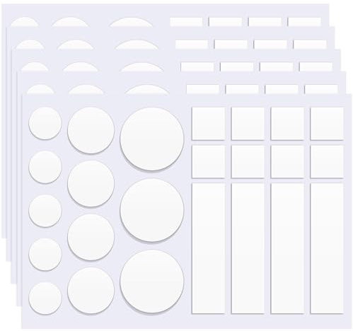 JANYUN Doppelseitige Klebepads, 120 Stück Doppelseitige Klebepunkte Transparente Selbstklebende Klebepads Kleine Abnehmbar Klebepunkte Klar Doppelseitige Aufkleber für Heim Büro Dekor