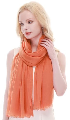 RIIQIICHY Stola für Abendkleid Orange– Leichtes Tuch für Sommer & Hochzeit, Weicher Schal ，Schultertuch Damen festlich – Schals & Tücher für Damen