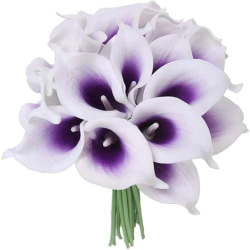 Abbdbd 24 Stück/Set Calla-brautstrauß, Künstliche Calla-Blumen, DIY Braut-hochzeitsstrauß Für Mittelstücke, Heimdekoration