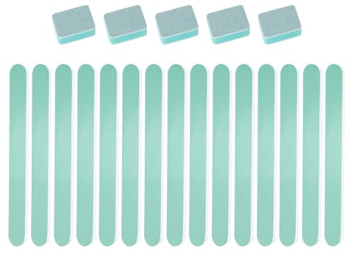 15 Limas De Uñas De Doble Cara Y 5 Esponjas, Herramientas De Manicura, Herramientas Para Pulir Uñas, Accesorios Para El Cuidado De Las Uñas