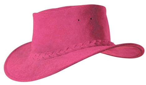 Australischer Outdoor-Hut aus weichem Wildleder- knautschbar, in tollen Farben