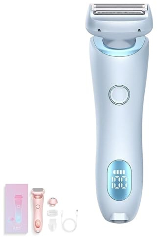 Proustore Razor, 2-i-1 kroppsrakapparat for kvinnor, Comfort 2 i 1 Dual Head Electric Lady Body Rakapparat, Avtagbar rakapparat med dubbelt huvud, våta och torra for både kropps- och hårborttagning, v