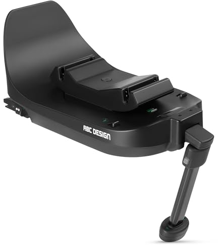 ABC Design Isofix Base Root – 360° Isofix Basis für die Babyschale Tulip & den Kindersitz Lily i-Size– höhenverstellbares Stützbein – Rotationssperre & Farbanzeige für korrekten Einbau | Isofix-Basisstation für kompatible Babyschalen