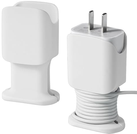 Protettore per caricatore in silicone 2 in 1: confezione da 2 proteggi-cavo di ricarica, proteggi-cavo per caricatore di telefono, 8,51 x 5,00 cm (bianco)