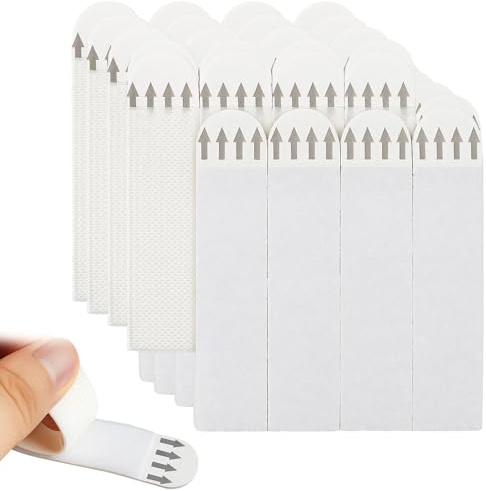 72 Strips Picture Hanging Strips, Wall Stickers for Picture Hanging,command picture hanging strips,Removable Damage Free Self Adhesive Velcro Mounting Tape for Picture Frame Poster (7 x 1.6 cm)