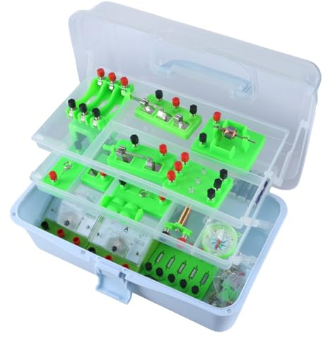 Kit per esperimenti di elettricità e magnetismo per studenti, fisica, laboratorio, studio, circuito elettromagnetico, set di elettrodomestici, esperimenti di laboratorio
