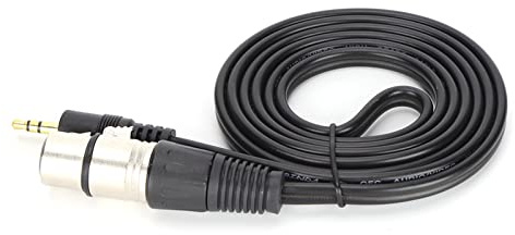 Yctze XLR-auf-3,5-mm-Kabel, Mikrofonkabel, 3,5-mm-Stecker auf XLR-Buchse, PVC-Mikrofonkabel, Digitalkamera und PC, Bühnen- und Studiokabel (1, m / 4,9 Fuß)