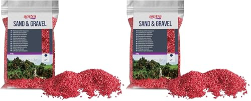 Amtra WAVE Gravier Quartz Ceramisé pour Aquariophilie, Rouge, 5 kg (Lot de 2)