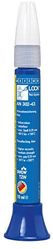 WEICONLOCK® AN 302-43 10 ml, mittelfeste, höherviskose Schraubensicherung mit Trinkwasserzulassung, blau