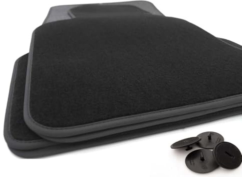Fußmatten passgenau für 3er BMW F30 F31 M3 F80 Velours Premium Automatten Matten Original Qualität 4-teilig Schwarz inkl. Klett Befestigung Antirutsch Fahrzeugmatten